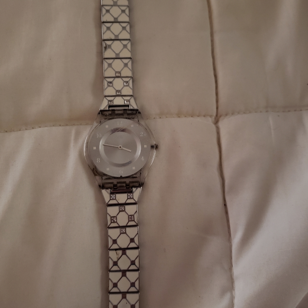 Swatch skin white/silver watch
